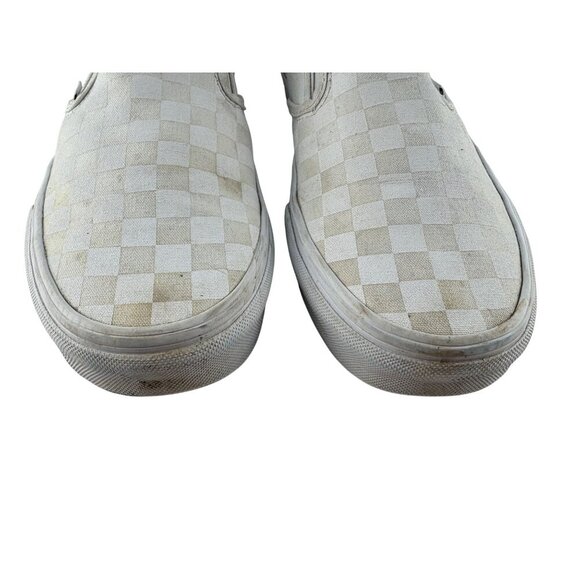 Vans Slip-On Tan Checkerboard Skate Shoe Men’s Size US 9.5 Women’s US 11 UNISEX - Picture 3 of 9